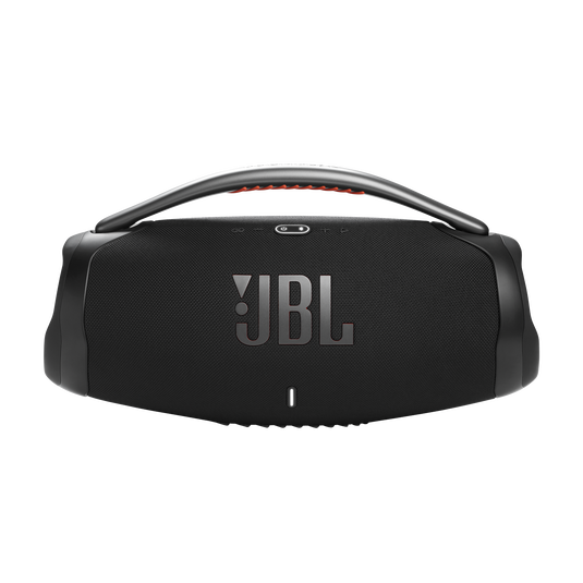 JBL Boombox 3 front-facing image with signature JBL logo and durable build