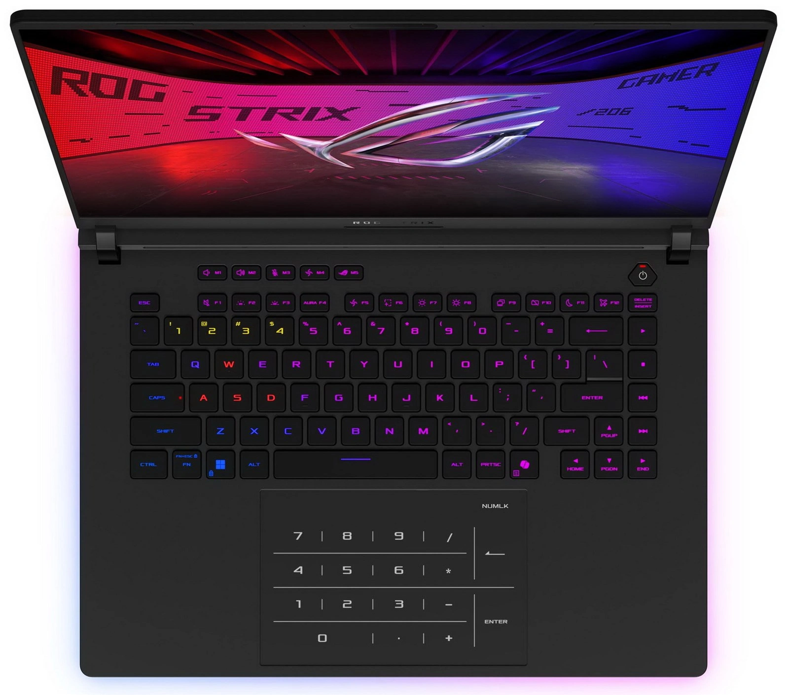 ASUS ROG Strix SCAR 16 Nebula HDR 240Hz display close-up