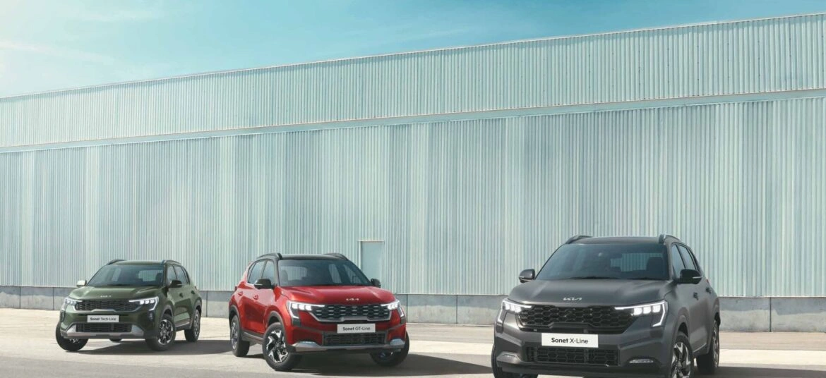 Kia Sonet GTX Plus 2025 side profile sporty SUV design