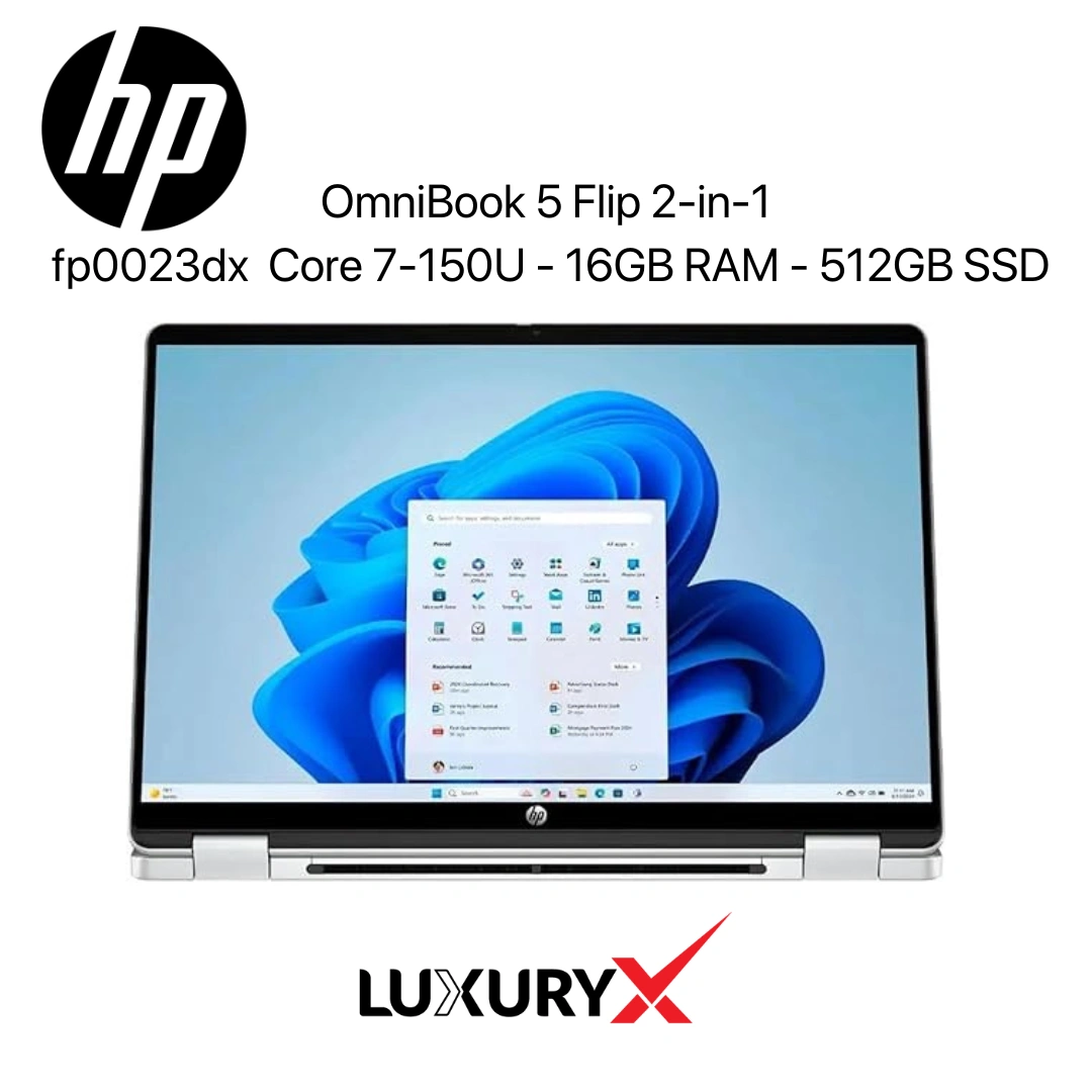 HP OmniBook 5 Flip 2-in-1 FHD + Touch Screen Laptop 16GB RAM - 512GB SSD - 2023